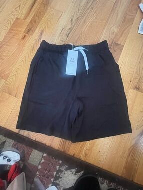 feat Men's Black Athletic Drawstring Shorts
